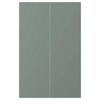 NICKEBO 2-p door f corner base cabinet set, matt grey-green, 25x80 cm