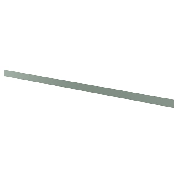 NICKEBO plinth, matt grey-green, 220x8 cm