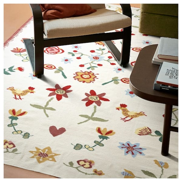 Ikea NICKGRÄS - Rug, flatwoven, multicolour/handmade, 170x240 cm