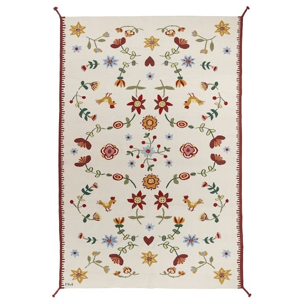Ikea NICKGRÄS - Rug, flatwoven, multicolour/handmade, 200x300 cm
