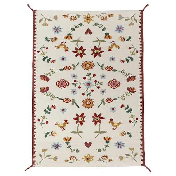 NICKGRÄS - Carpet, flatwoven, multicoloured/handmade, 170x240 cm