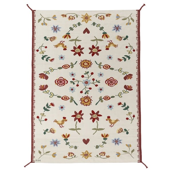 Ikea NICKGRÄS - Rug, flatwoven, multicolour/handmade, 170x240 cm