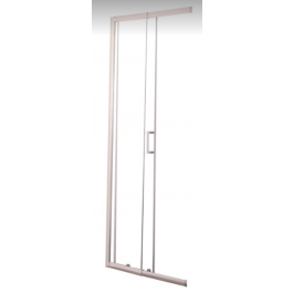 1 SIDE SHOWER BOX NICU 78-88 CM h190 TRANSPARENT GLASS CHROME PROFILES