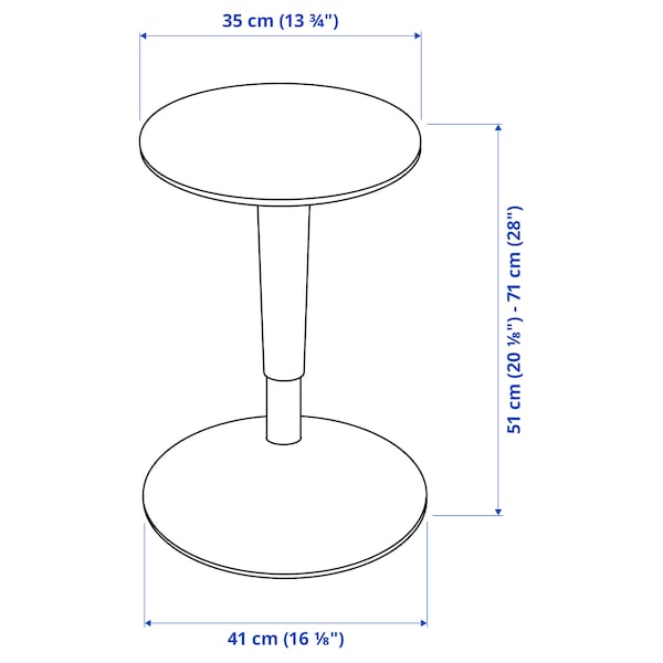 NILSERIK Stool - black/Dark grey Vissle