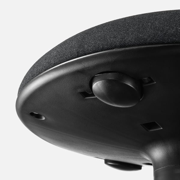 NILSERIK Stool - black/Dark grey Vissle