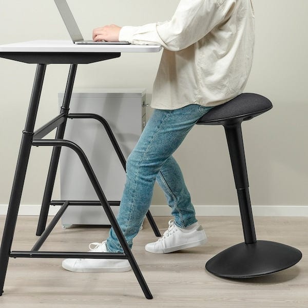 Ikea NILSERIK Stool - black/Dark grey Vissle