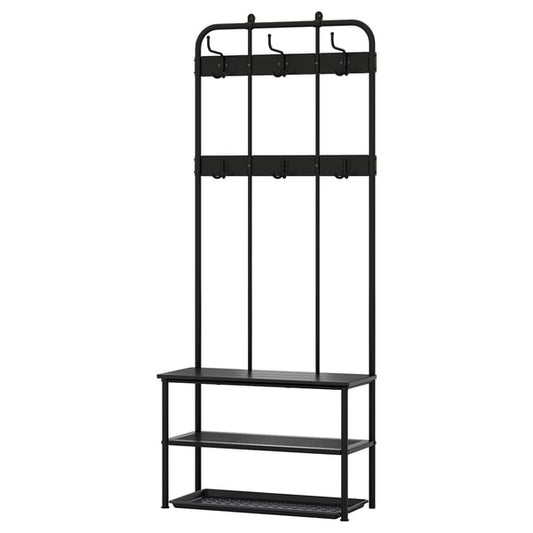 NIPÅSEN / BAGGMUCK Entrance furniture set, 2 pieces, black/grey