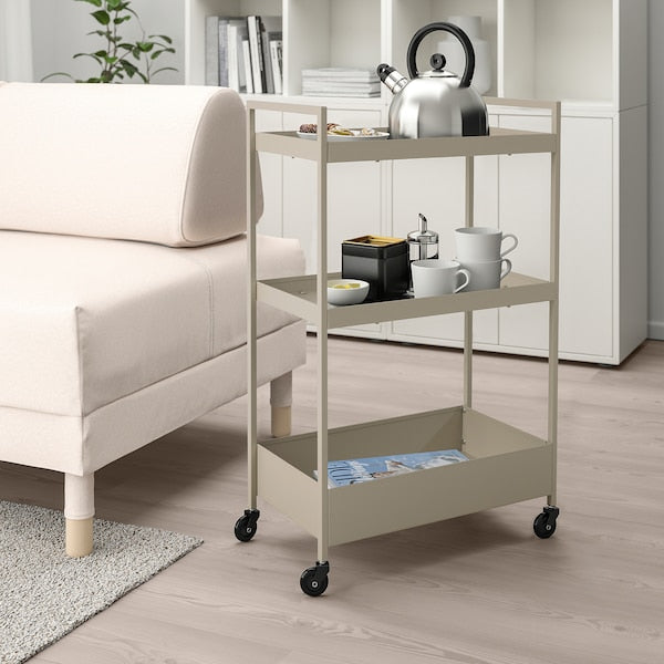 NISSAFORS - Trolley, beige, 50.5x30x83 cm