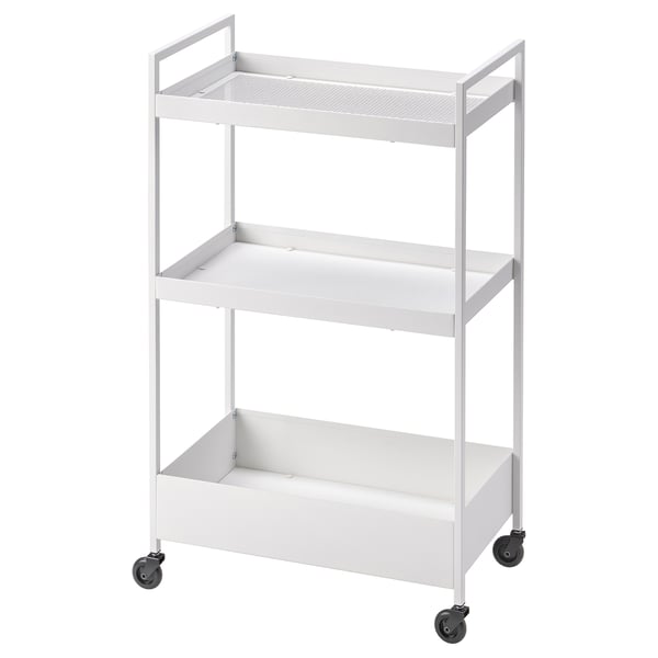 NISSAFORS - NISSAFORS Trolley, white, 50.5x30x83 cm