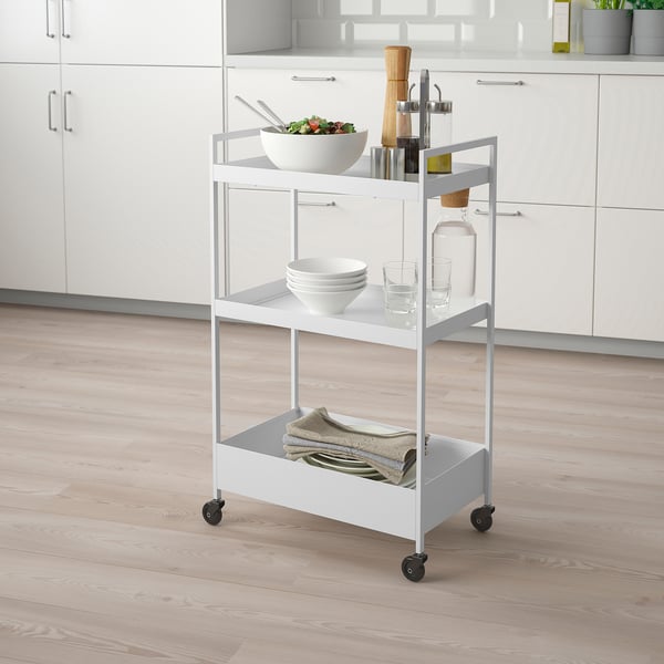 NISSAFORS - NISSAFORS Trolley, white, 50.5x30x83 cm