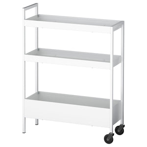 NISSAFORS trolley, white, 50.5x19x67 cm