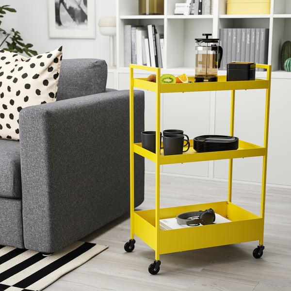 NISSAFORS - NISSAFORS Trolley, yellow, 50.5x30x83 cm