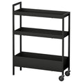 NISSAFORS trolley, black, 50.5x19x67 cm
