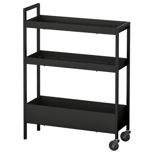 NISSAFORS trolley, black, 50.5x19 cm