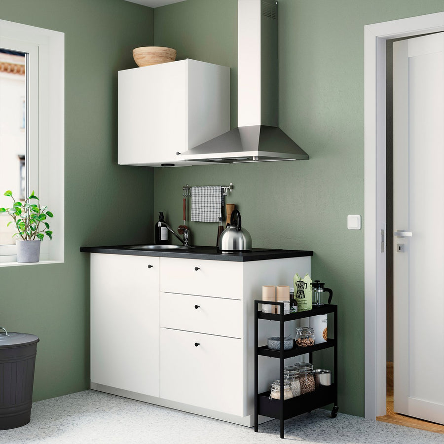 NISSAFORS trolley, black, 50.5x19 cm