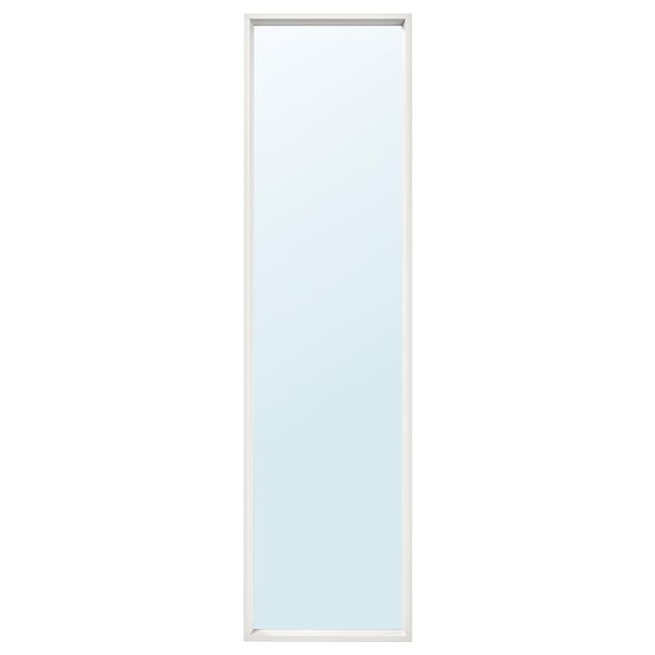 NISSEDAL mirror, white, 40x150 cm