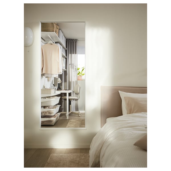 NISSEDAL mirror, white, 65x150 cm