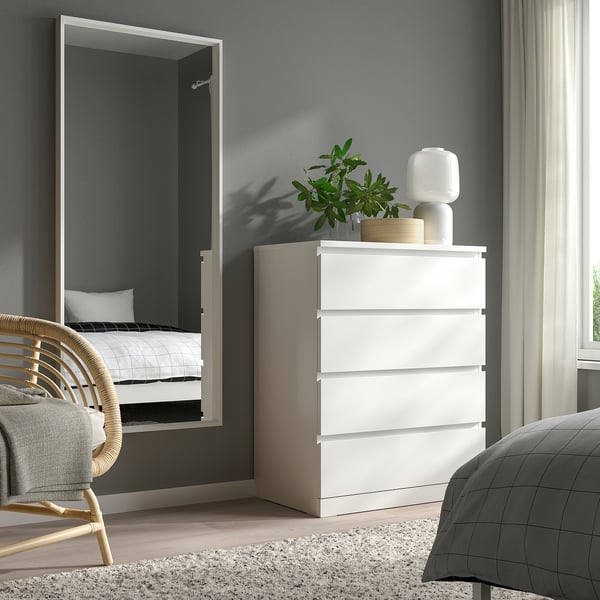 NISSEDAL mirror, white, 65x150 cm