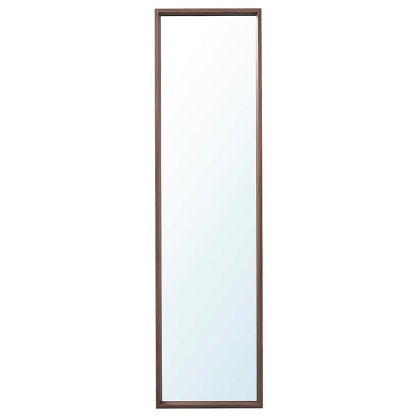 NISSEDAL mirror, walnut effect, 40x150 cm