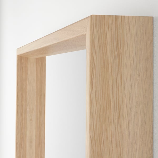 NISSEDAL mirror, white stained oak effect, 65x150 cm