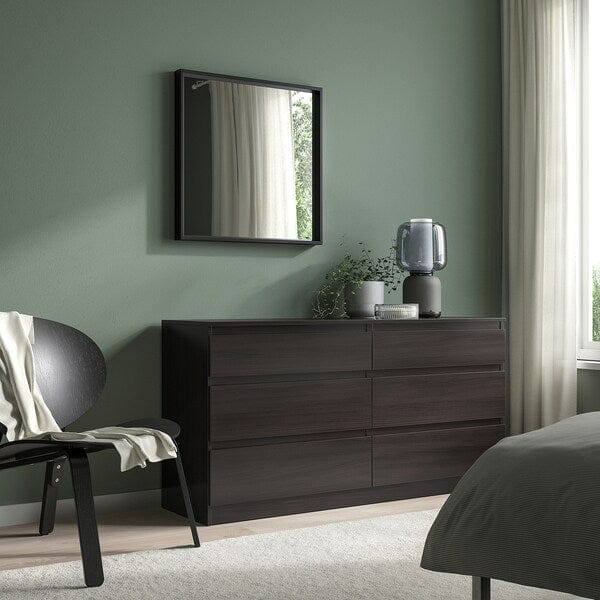 Ikea NISSEDAL - Mirror, black, 65x65 cm