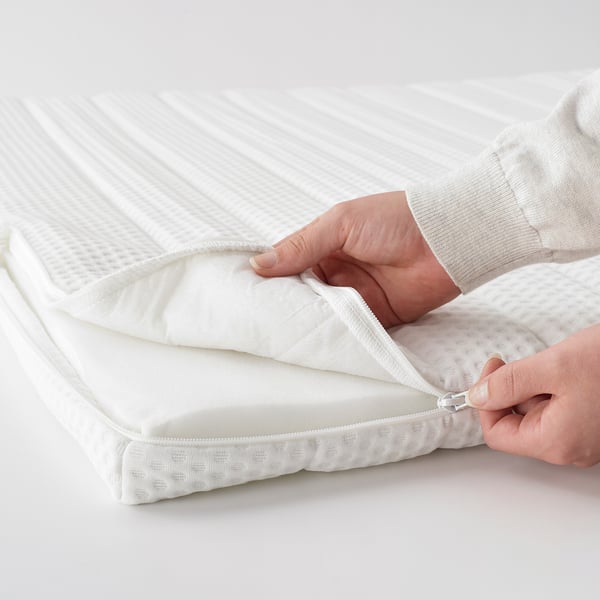 NISSEHOLM mattress pad, white, 80x200 cm