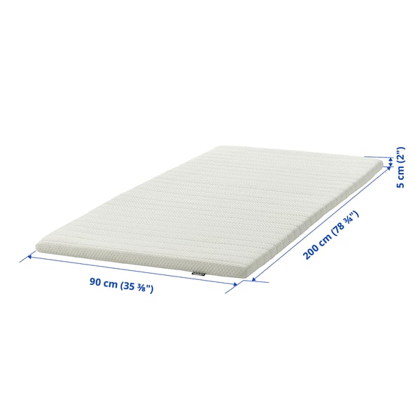 NISSEHOLM mattress pad, white, 90x200 cm