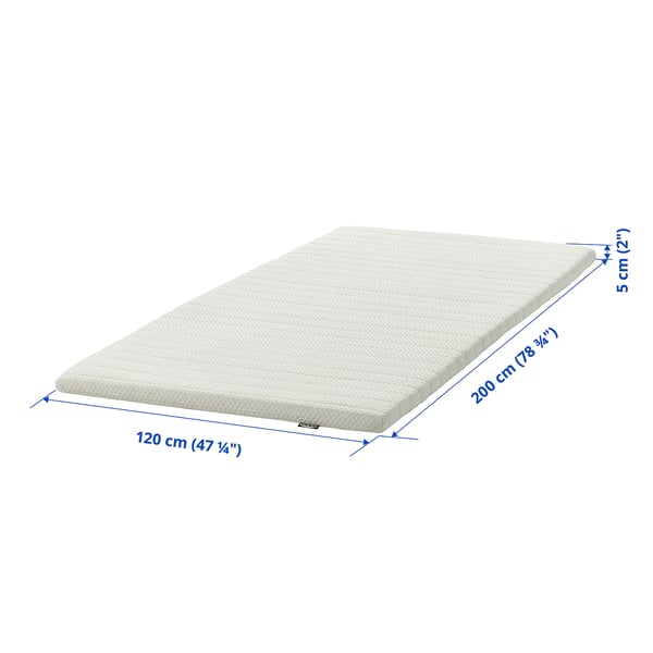 NISSEHOLM mattress pad, white, 120x200 cm