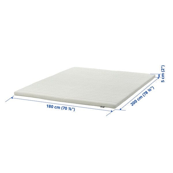 Ikea NISSEHOLM - Topper, bianco,180x200 cm
