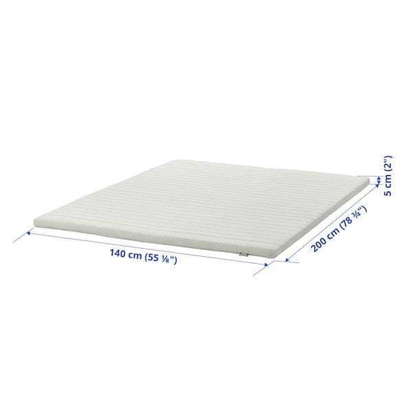 Ikea NISSEHOLM - Topper, bianco,140x200 cm