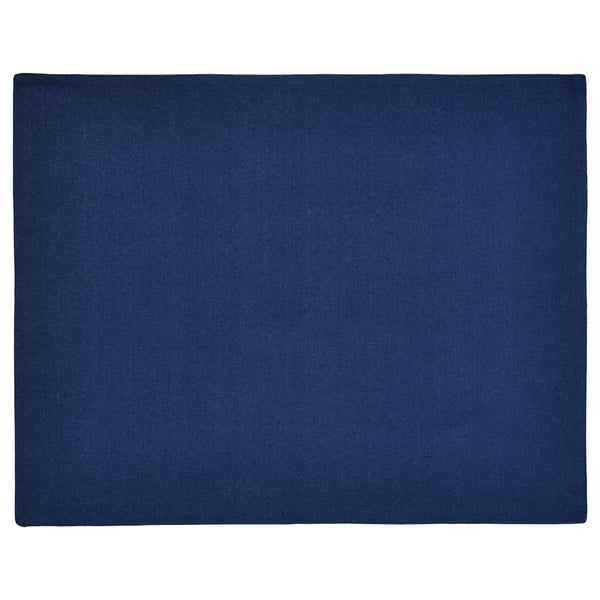 NISSÖGA place mat, white/dark blue, 45x35 cm