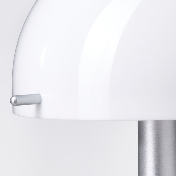 NÖDMAST - Portable LED lamp, battery-powered, white/black,26 cm