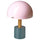 NÖDMAST - NÖDMAST LED portable lamp, battery operated, light pink/dark grey-green, 26 cm
