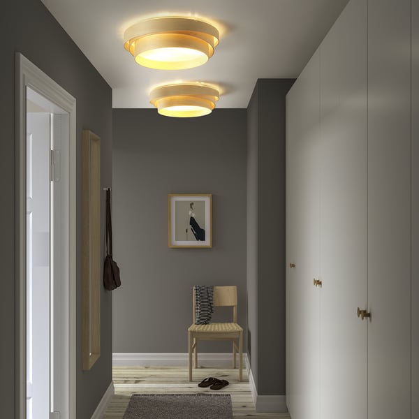 NÖSUND ceiling lamp, birch, 44 cm
