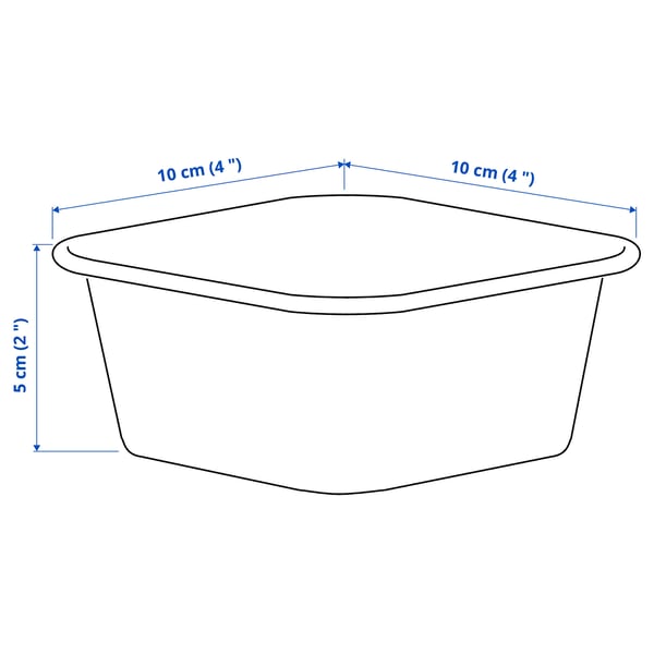 NOJIG organiser, plastic/beige, 10x10x5 cm