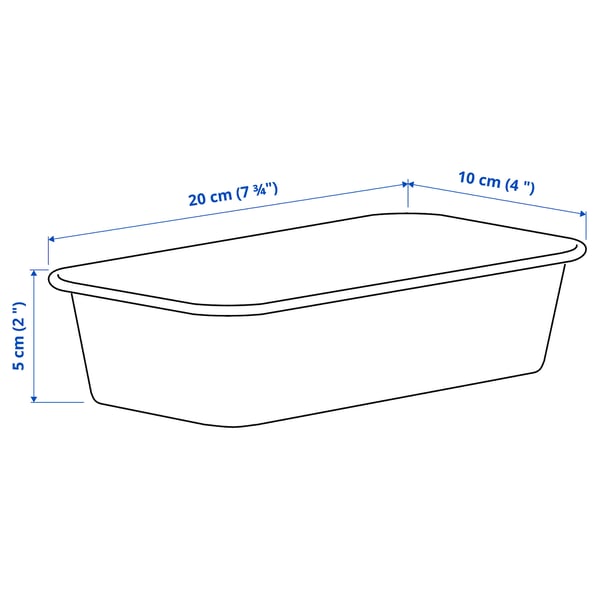 NOJIG organiser, plastic/beige, 10x20x5 cm