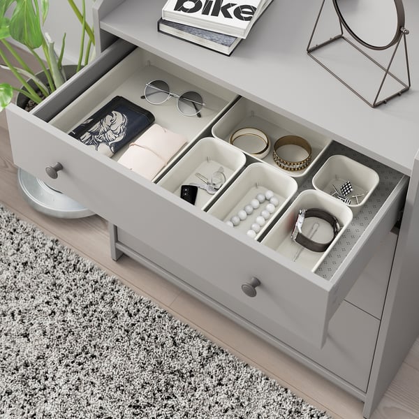 NOJIG organiser, plastic/beige, 10x20x5 cm