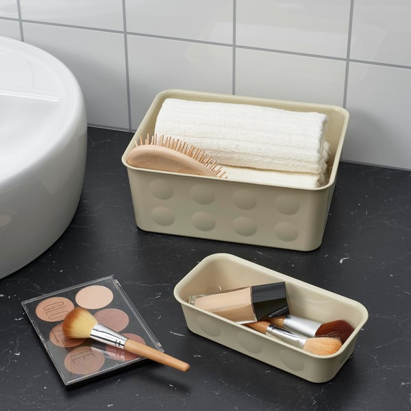 NOJIG organiser, plastic/beige, 10x20x5 cm