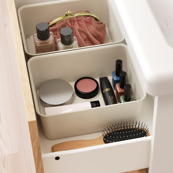 NOJIG organiser, plastic/beige, 20x25x10 cm
