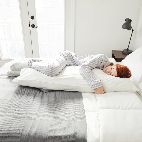 NONNEA pillowcase for body pillow, white, 40x140 cm