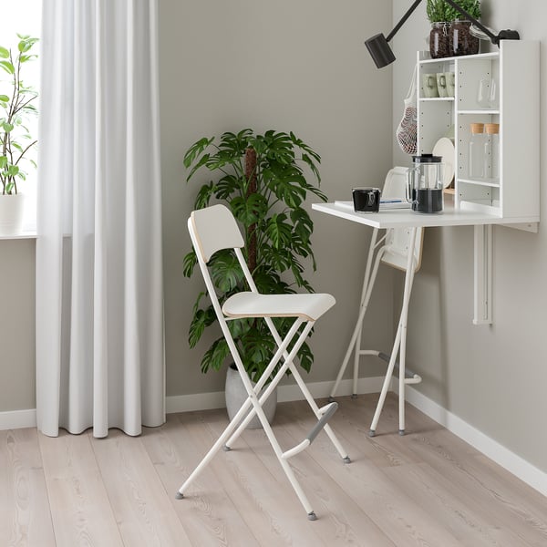 NORBERG / FRANKLIN table and 2 chairs, white/white