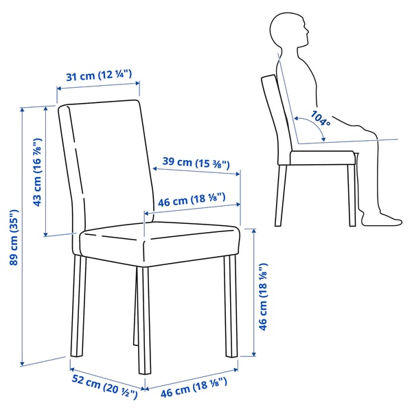 NORBERG / KÄTTIL Table and 2 chairs - white/Knisa light grey 74 cm , 74 cm
