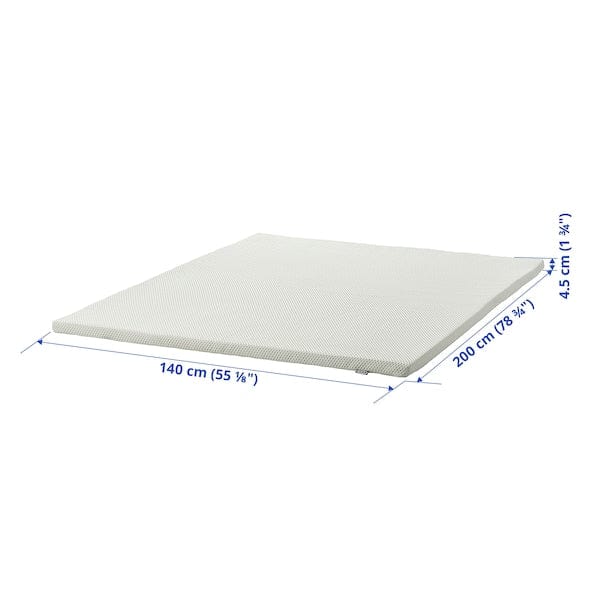 Ikea NORDBERGET - Topper, bianco,140x200 cm