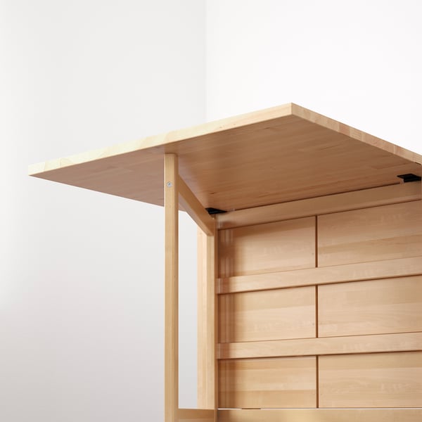 NORDEN / FRÖSVI - NORDEN / FRÖSVI Table and 4 chairs, birch/beech, 26/89/152 cm