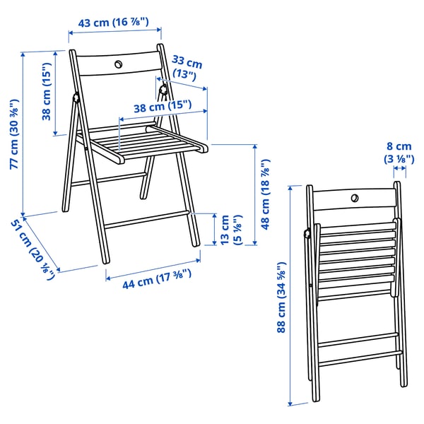 NORDEN / FRÖSVI table and 4 chairs, white/white, 26/89/152 cm