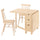 NORDEN / HÖGVED table and 2 chairs, birch/birch veneer, 26/89/152 cm