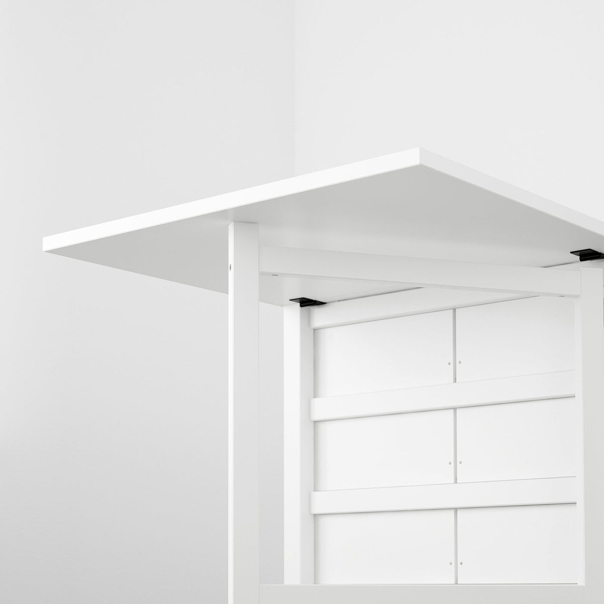 NORDEN / KARSKÄR table and 2 chairs, white/rubberwood, 26/152x80 cm
