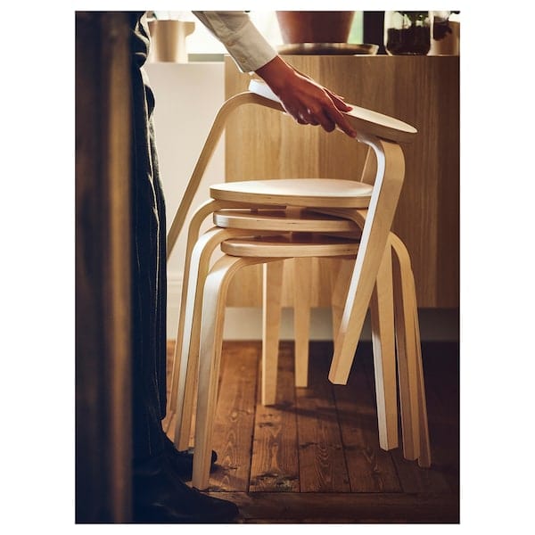 Ikea NORDEN / KYRRE - Table and 4 stools, birch/birch, 26/89/152 cm