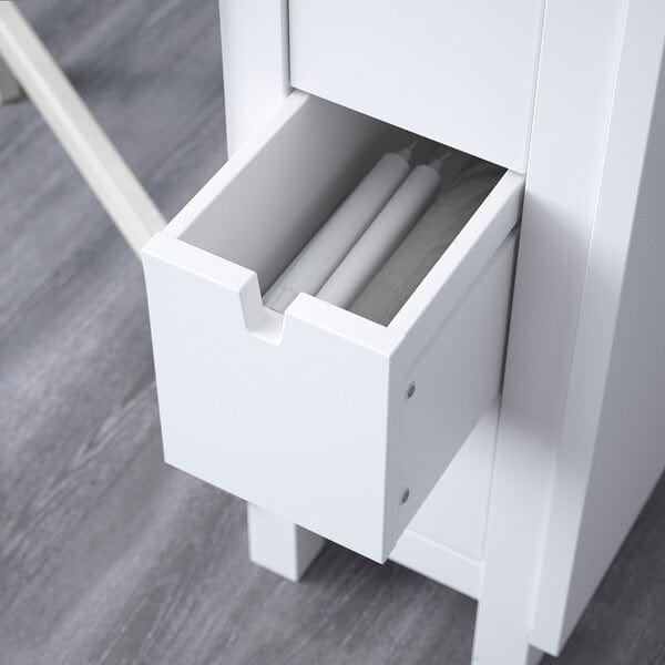 Ikea NORDEN / KYRRE - Table and 4 stools, white/birch, 26/89/152 cm