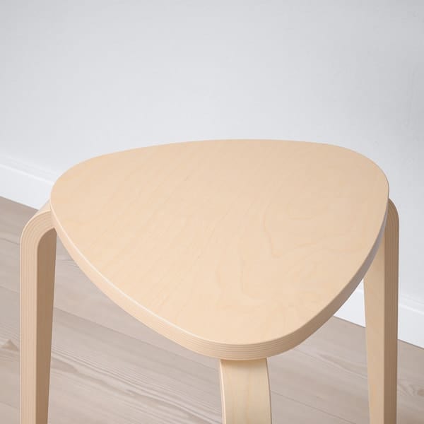 Ikea NORDEN / KYRRE - Table and 4 stools, white/birch, 26/89/152 cm